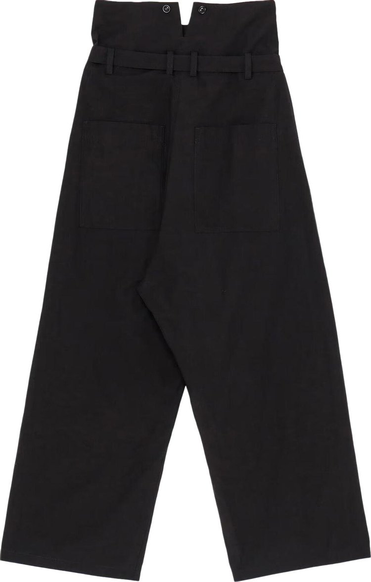 Ys High Waist Belted Trousers Black