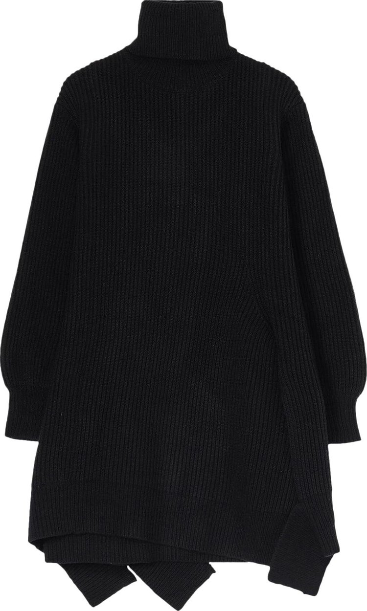 Yohji Yamamoto Regulation Wide High Neck Dress Black