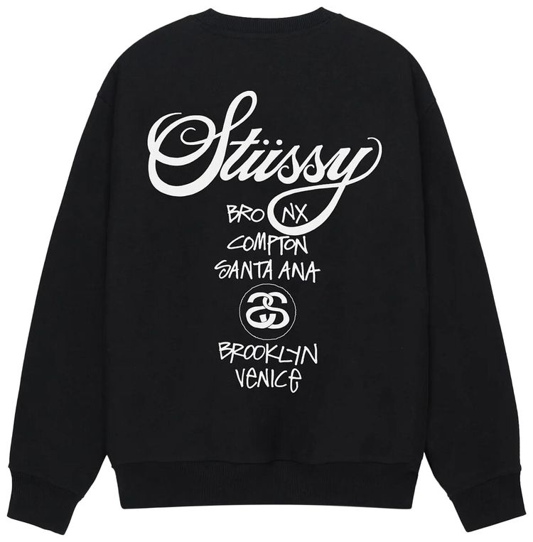 Stussy DSM World Tour Crew Black