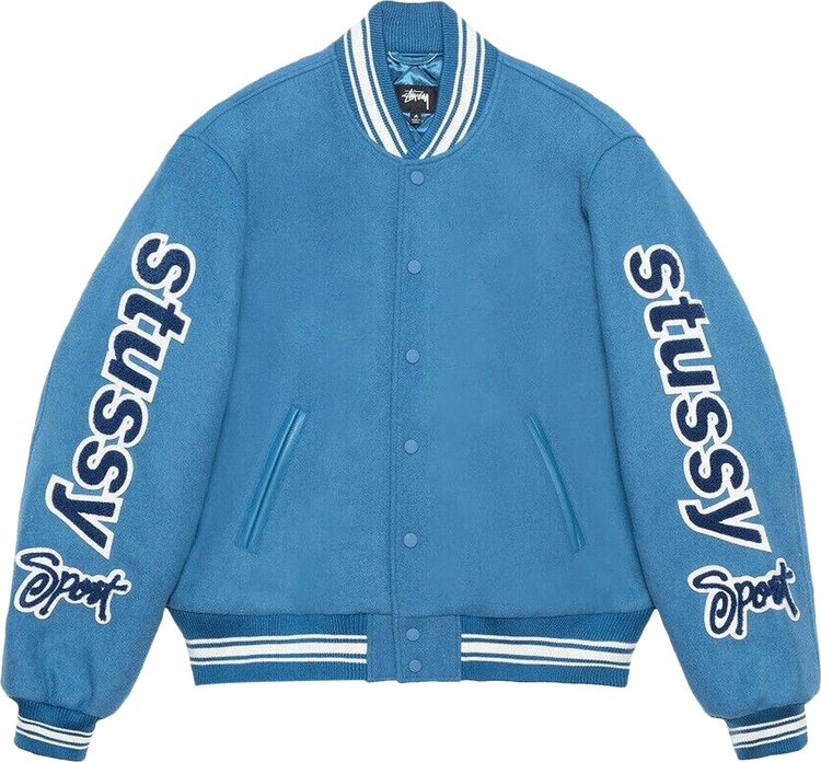 Stussy Varsity Jacket Competition Blue