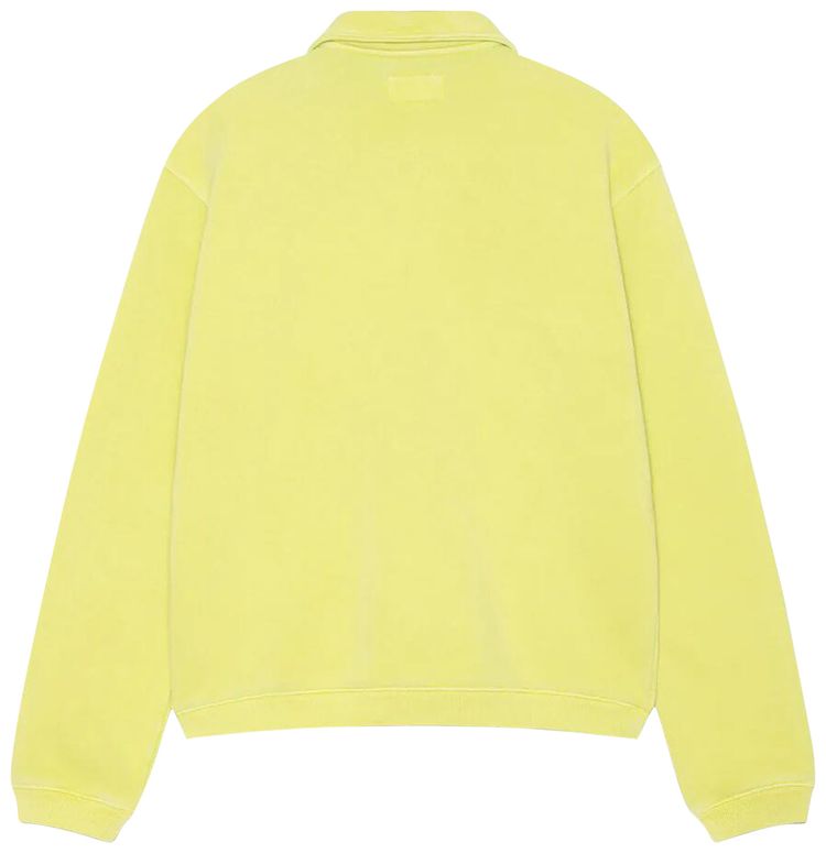 Stussy Fleece Zip Mock Neck Sweater Lime