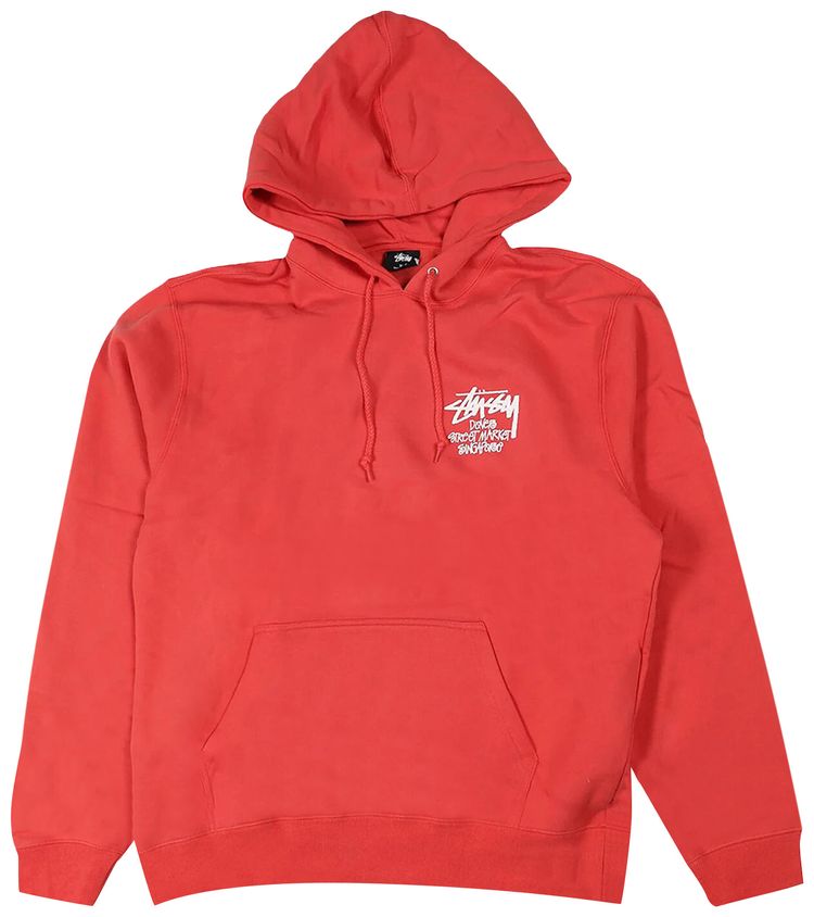 Stussy Stock DSM Singapore Hoodie Pale Red