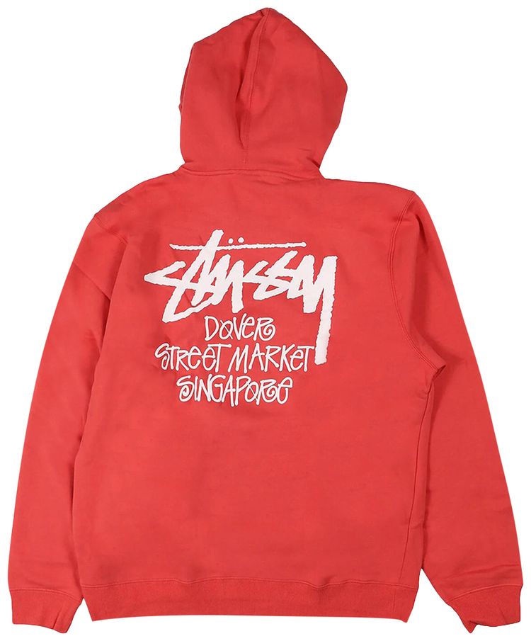 Stussy Stock DSM Singapore Hoodie Pale Red