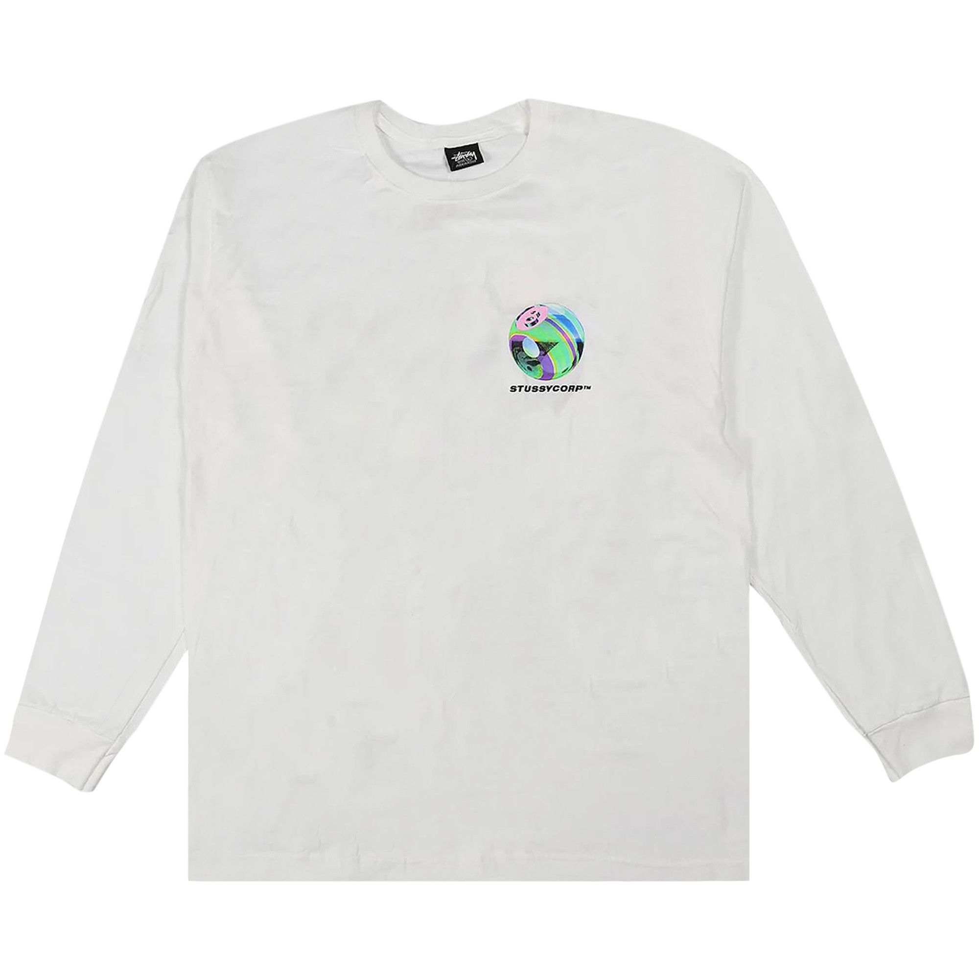 Buy Stussy Iridescent 8 Ball Long-Sleeve Tee 'White
