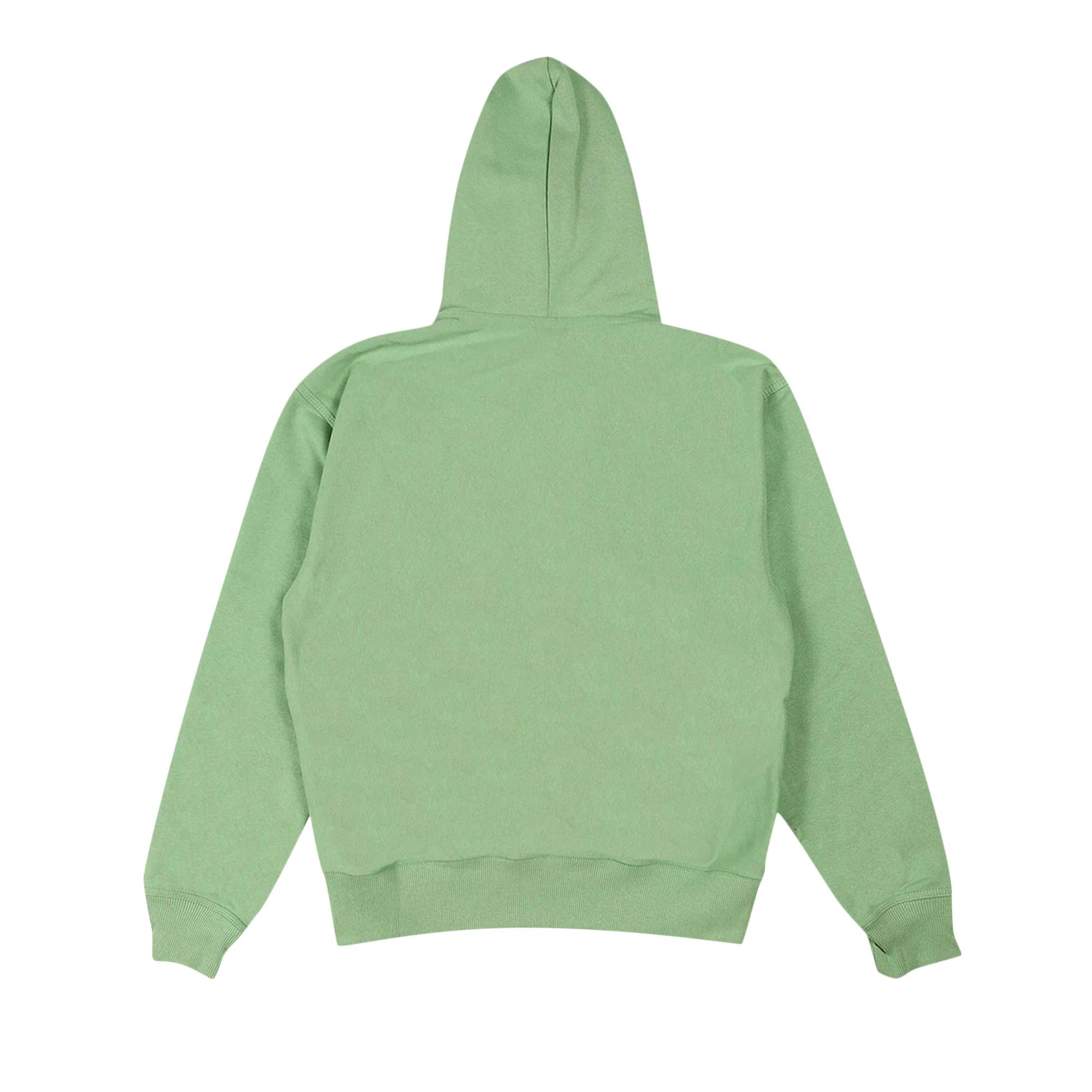 Buy Stussy Stock Logo Zip Hoodie 'Zephyr Green' - 118533 ZEPH | GOAT