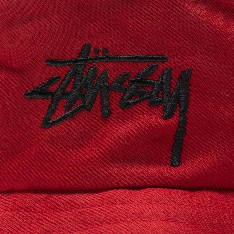 Stussy Big Stock Bucket Hat Deep Red