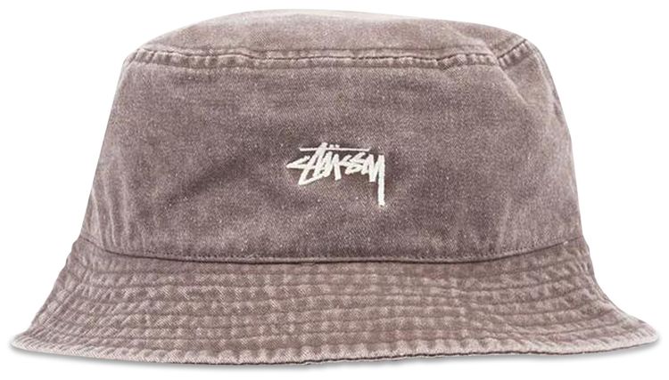 Stussy Washed Stock Bucket Hat Brown