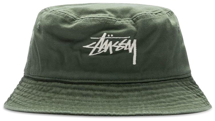 Stussy Big Stock Bucket Hat Olive