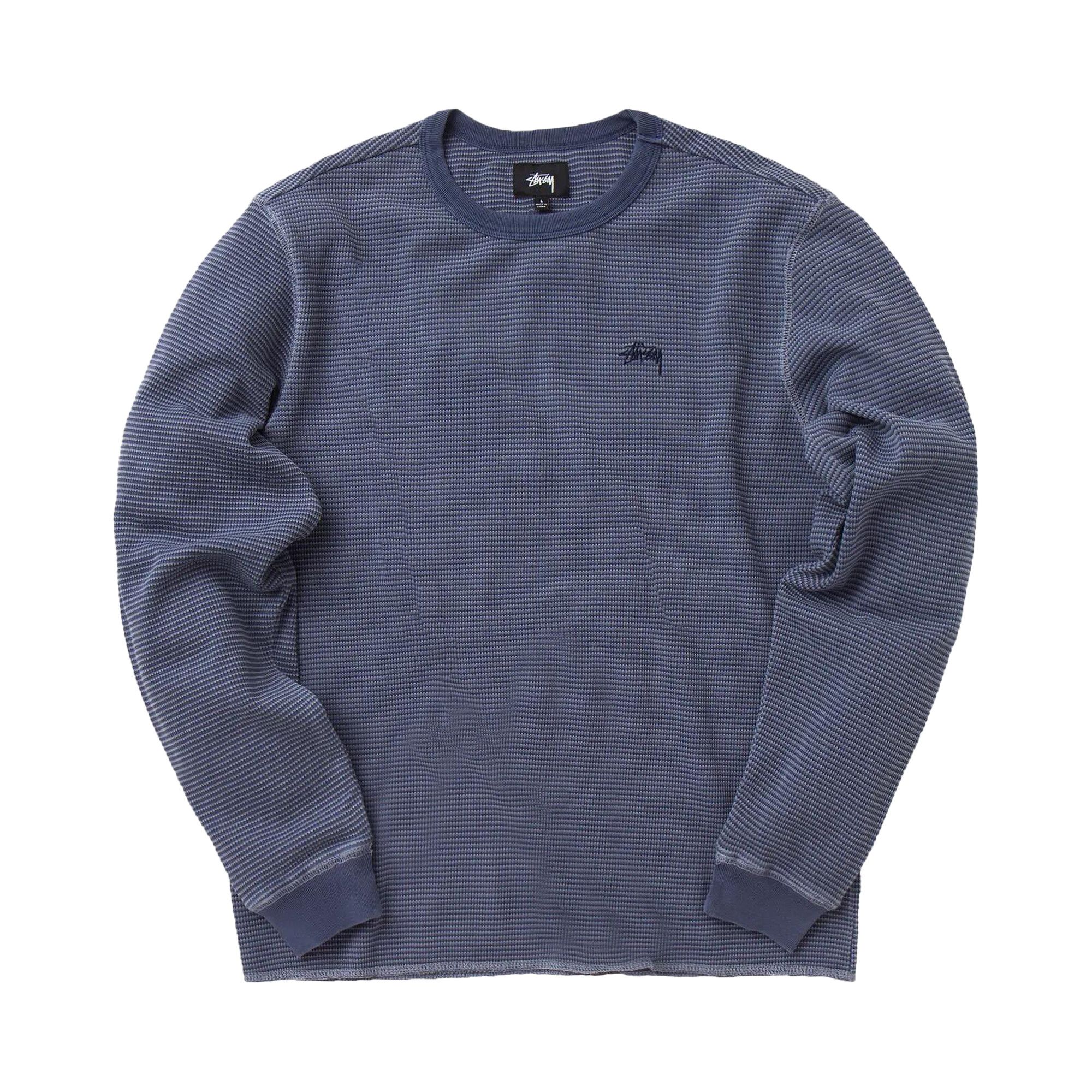 stussy ロンT Odyed Thermal Buy Stussy O'Dyed Long-Sleeve Thermal 'Navy' - 1140232 NAVY | GOAT