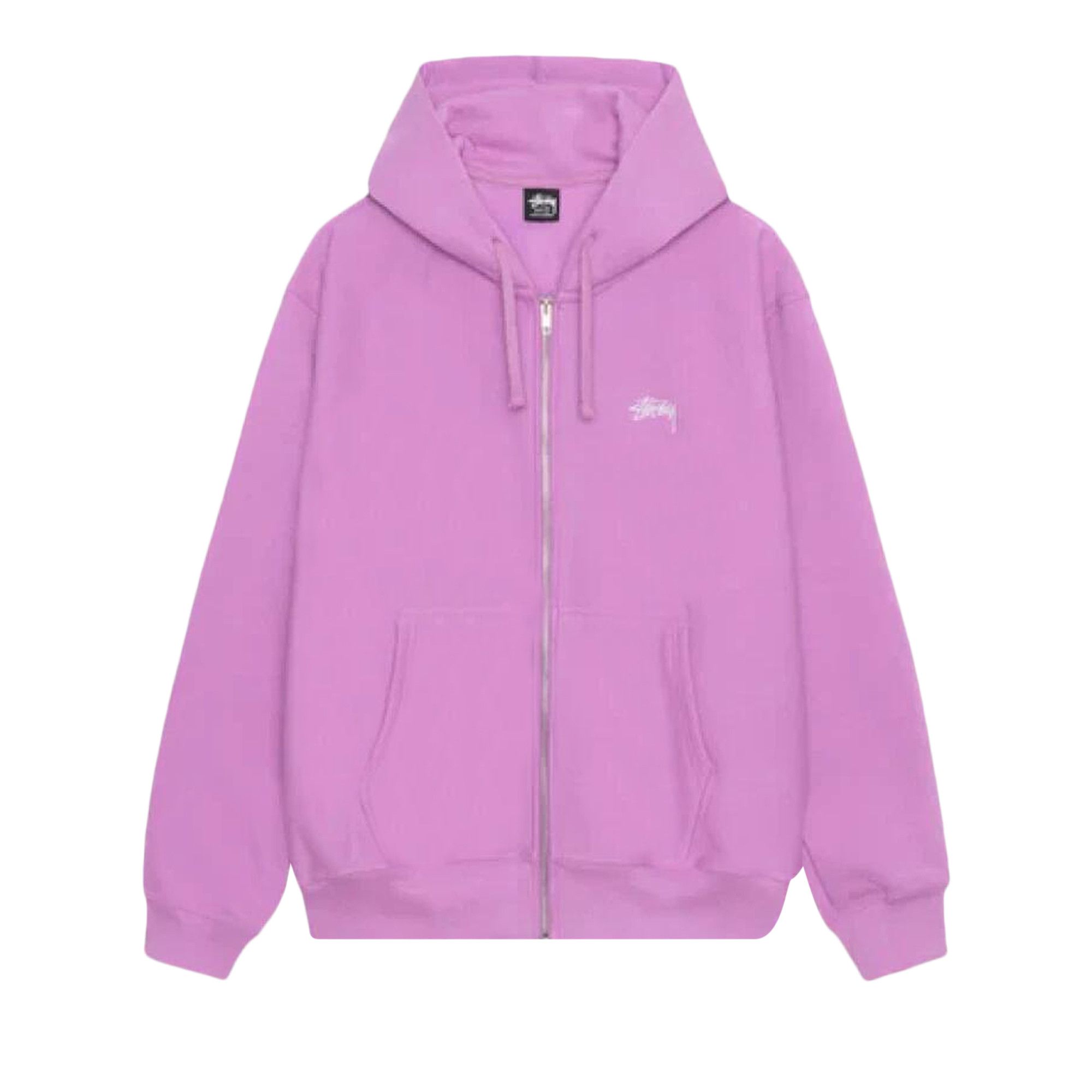Buy Stussy Stock Logo Zip Hoodie Violet 118533 VIOL GOAT UK