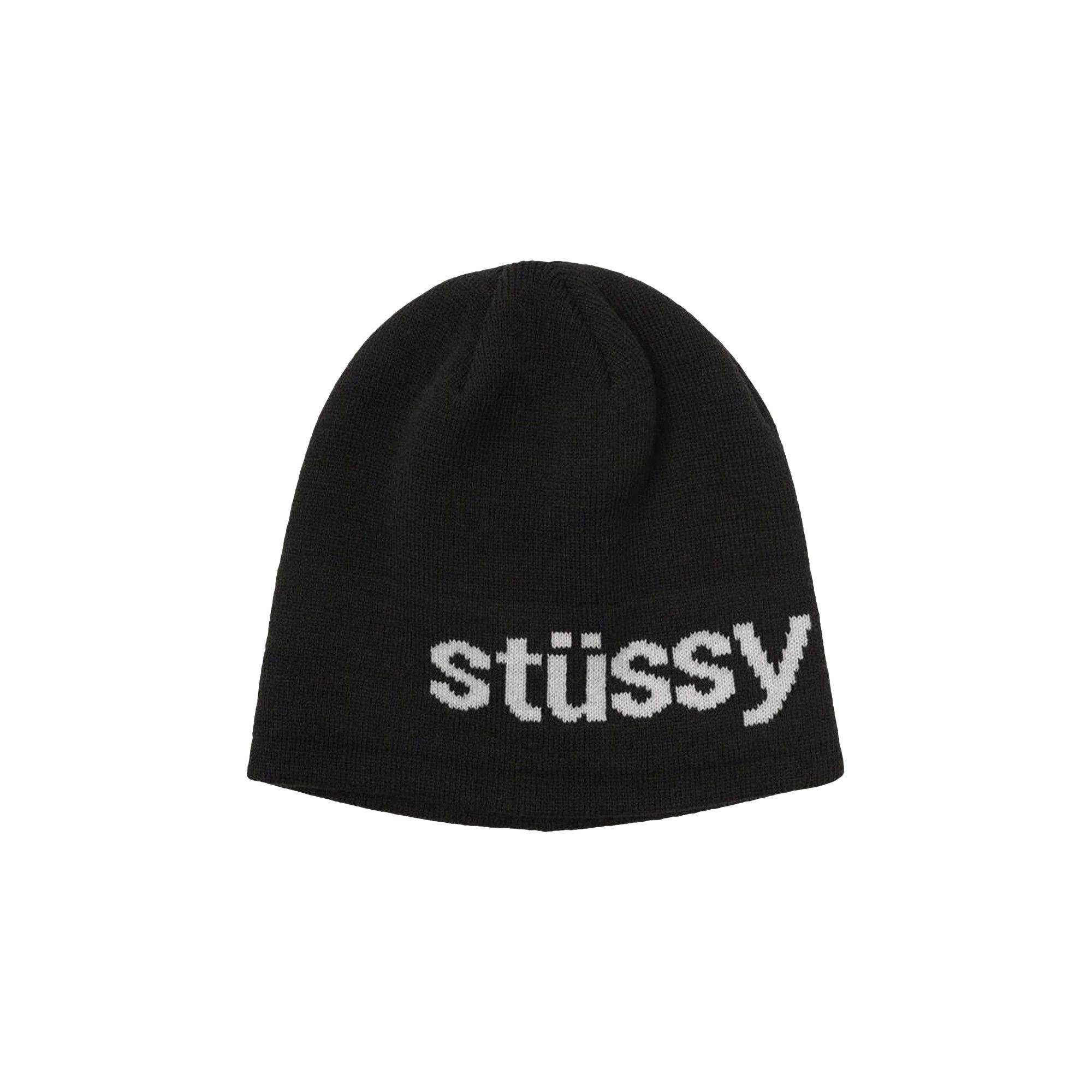 Buy Stussy Helvetica Jacquard Beanie 'Black' - 1321113 BLAC | GOAT
