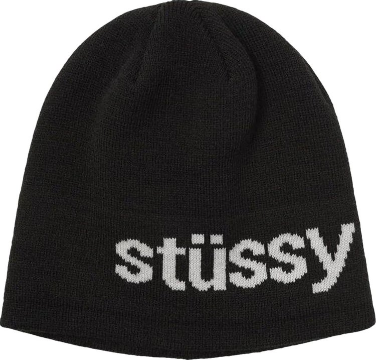 Stussy Helvetica Jacquard Beanie Black