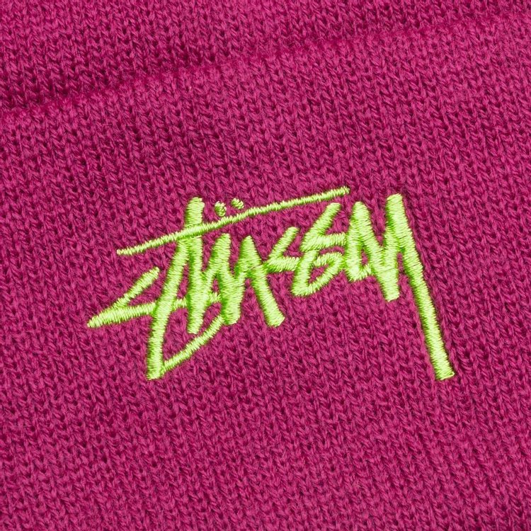 Stussy Stock Cuff Beanie Magenta