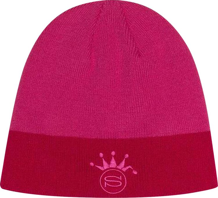 Stussy S Crown Jacquard Skullcap Pink