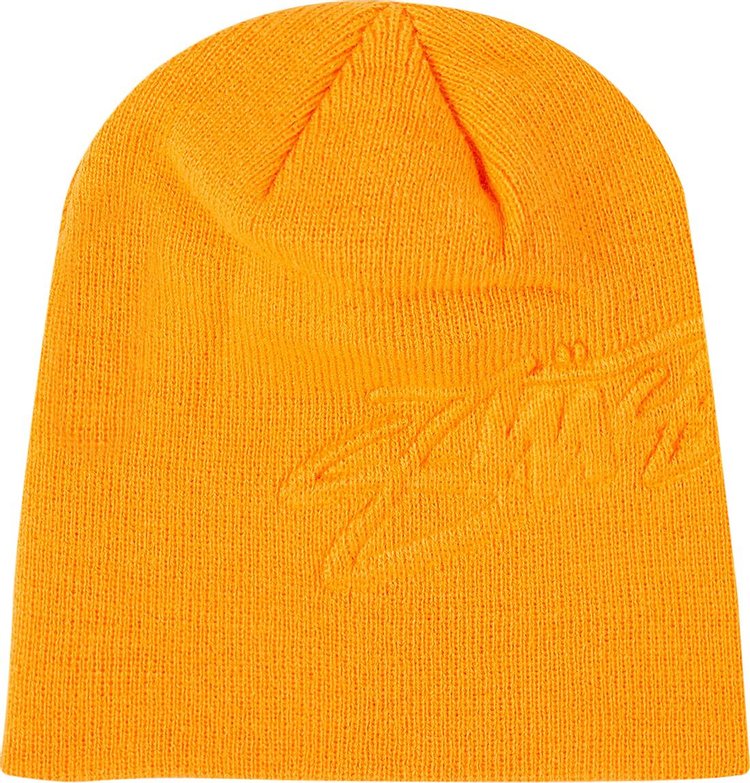 Stussy Embossed Smooth Stock Skullcap Orange