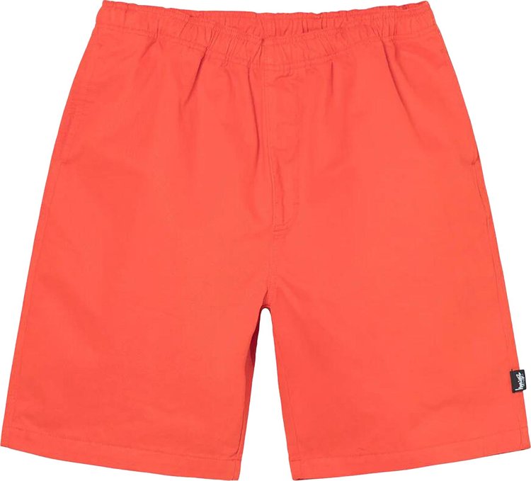 Stussy Brushed Beach Short Red Orange