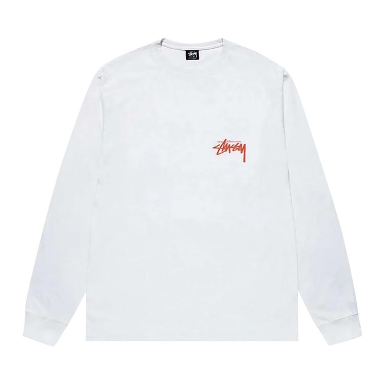 Stussy Classroom Long Sleeve Tee White