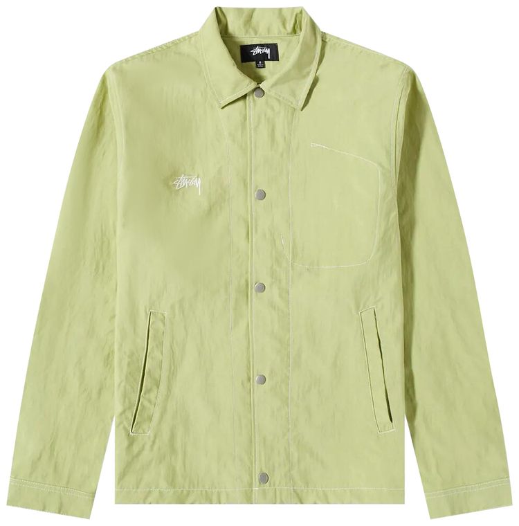 Stussy Nylon Folsom Jacket Faded Lime