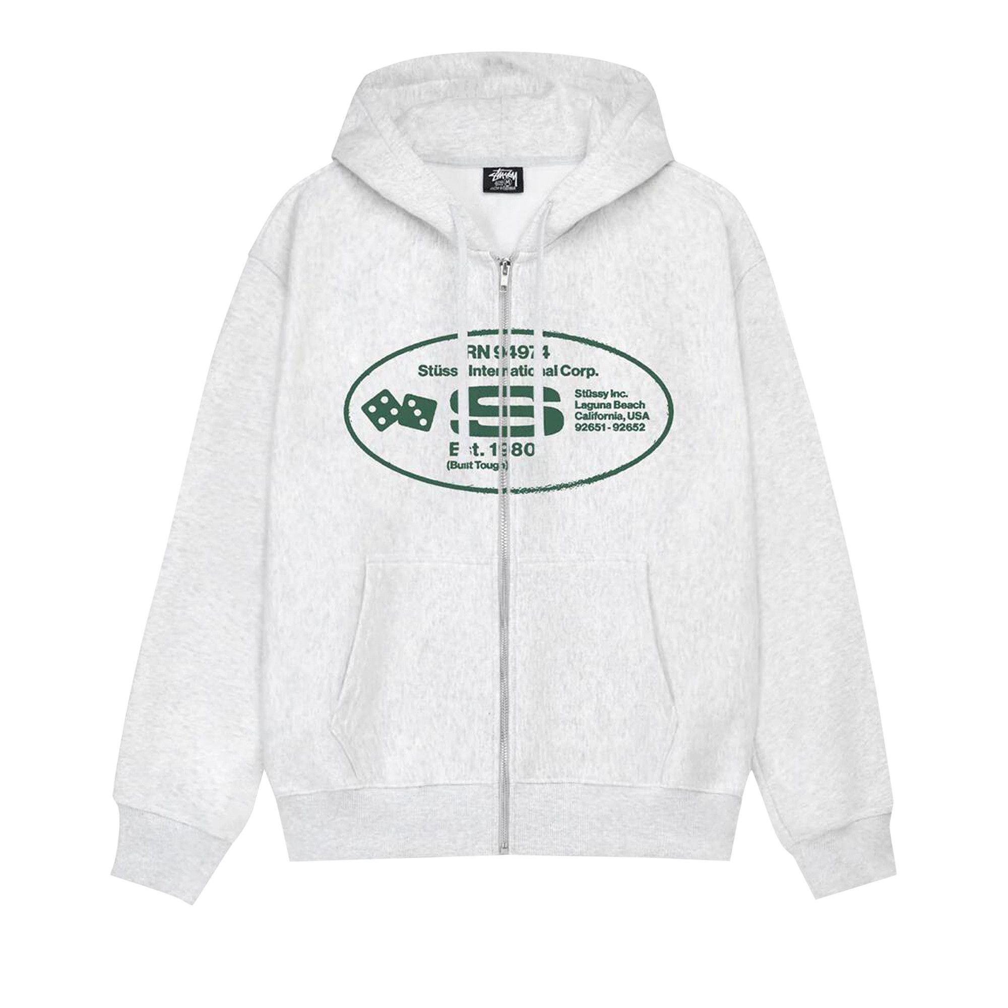 【STUSSY】☆新作フーディー☆ OVAL CORP. ZIP HOODIE Stüssy: Oval Corp. Zip Hood (Black) | DSMNY E-SHOP