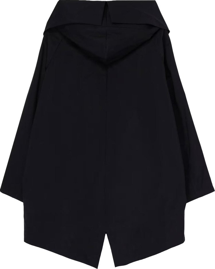 Yohji Yamamoto Regulation Hooded Cape Coat Black