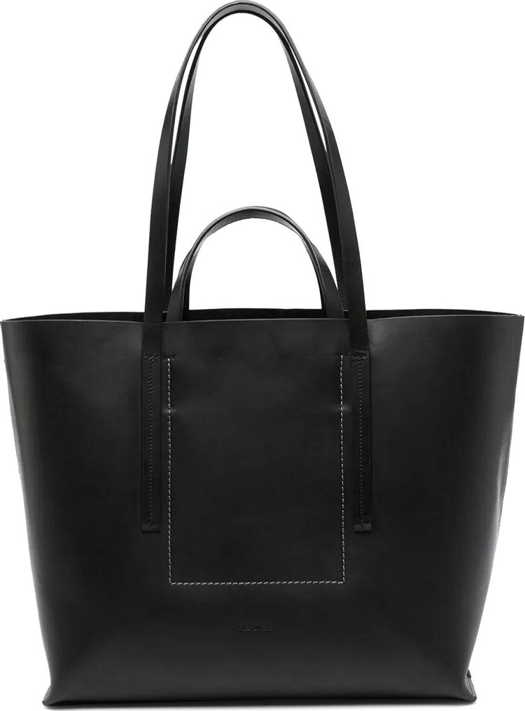 Rick Owens Groppone Cow Leather Shopper Bag Black