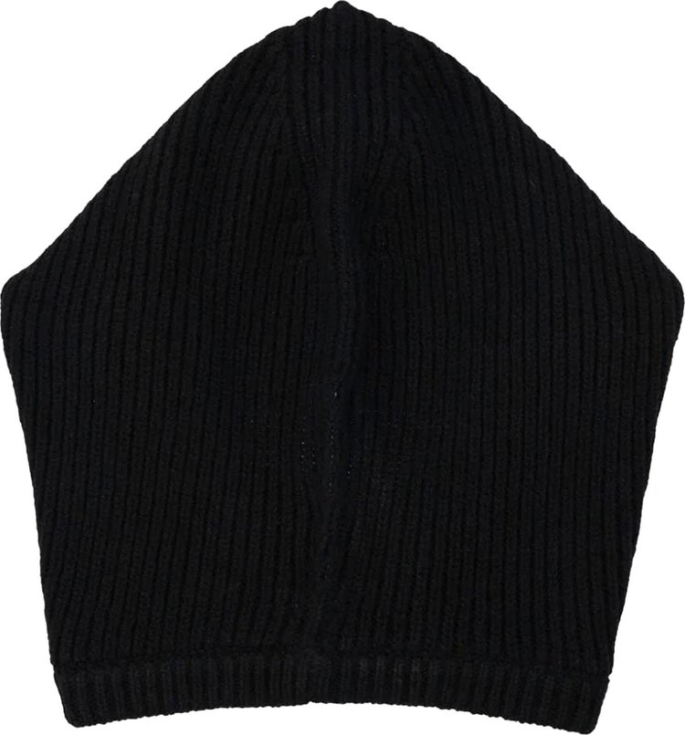 Rick Owens Ribbed Balaclava Black