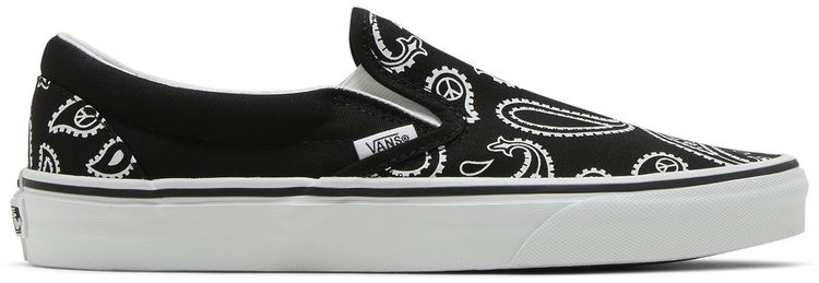 Vans Classic Slip On Peace Paisley   Black