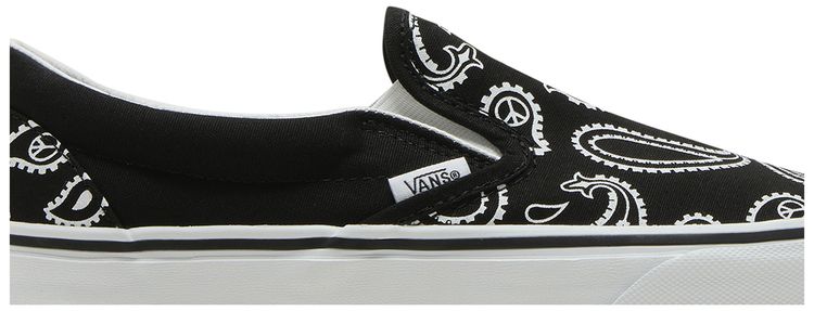 Vans Classic Slip On Peace Paisley   Black