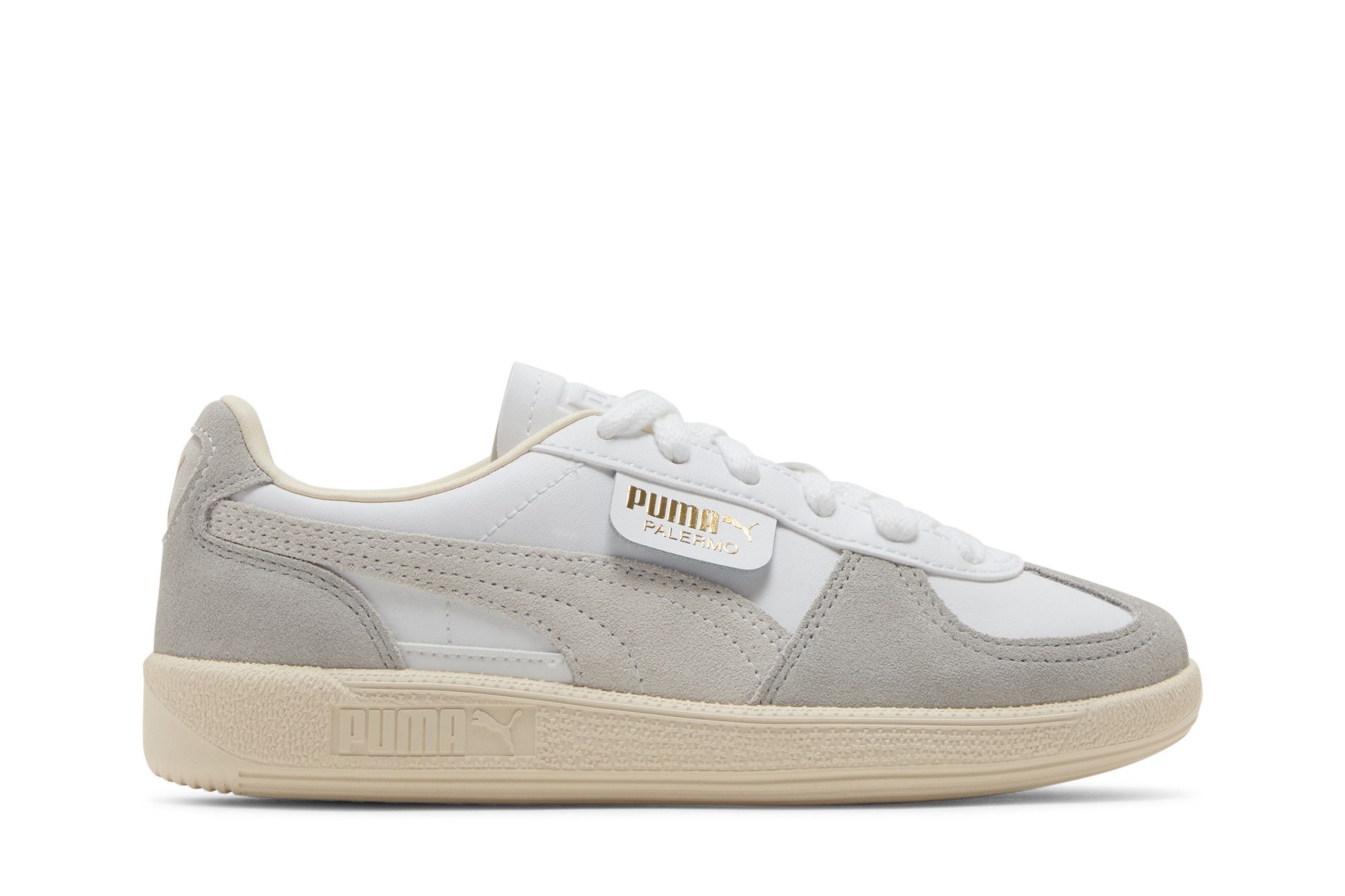 Buy Palermo Leather Big Kid 'White Cool Light Grey' - 397275