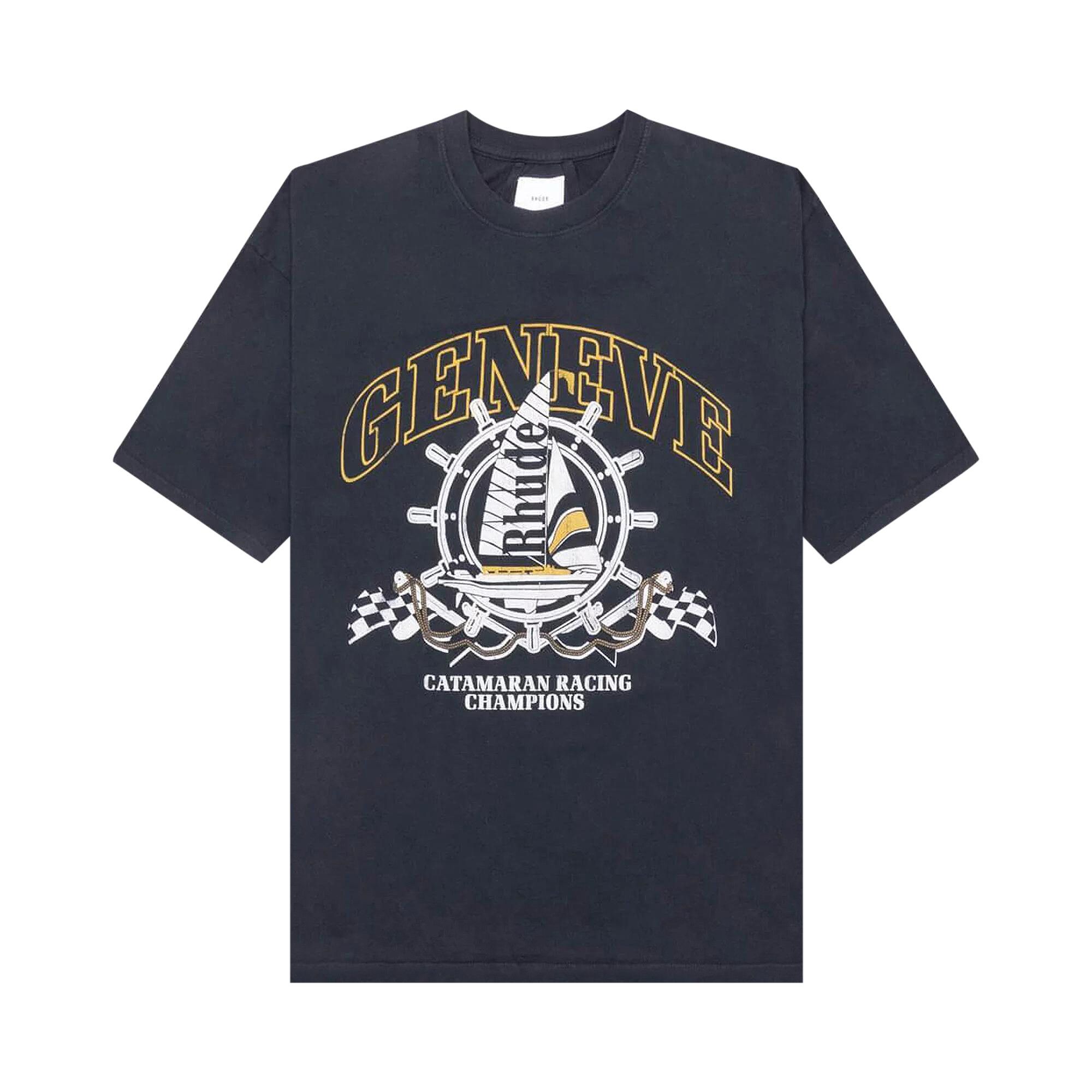 RHUDE(ルード) Geneve Catamaran Vintage T-Shirt Buy Rhude Geneve Catamaran Tee 'Vintage Black