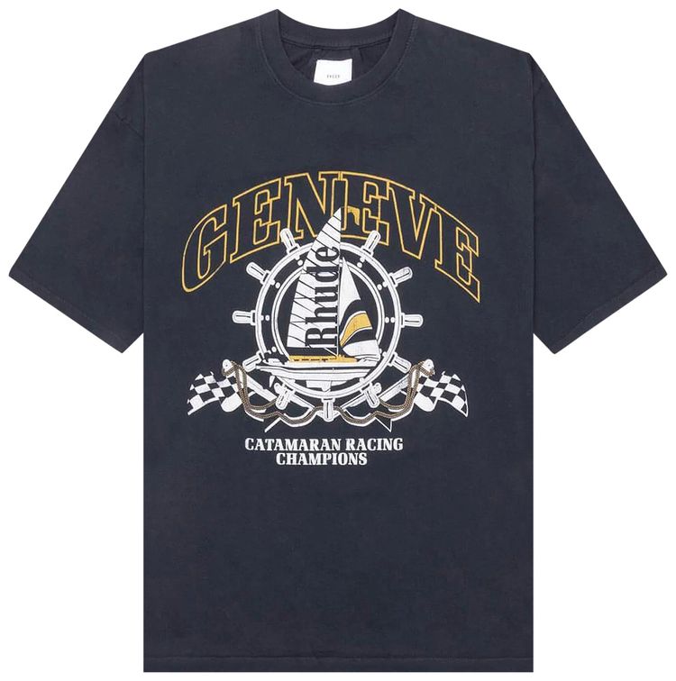 Rhude Geneve Catamaran Tee Vintage Black