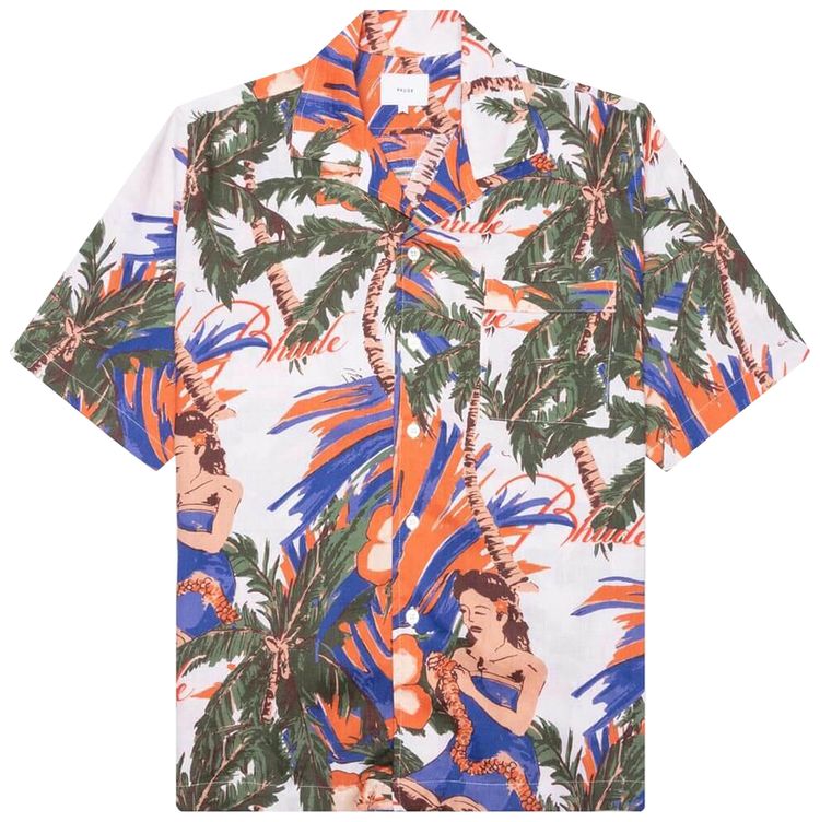 Rhude Le Fleur Linen Shirt Multicolor