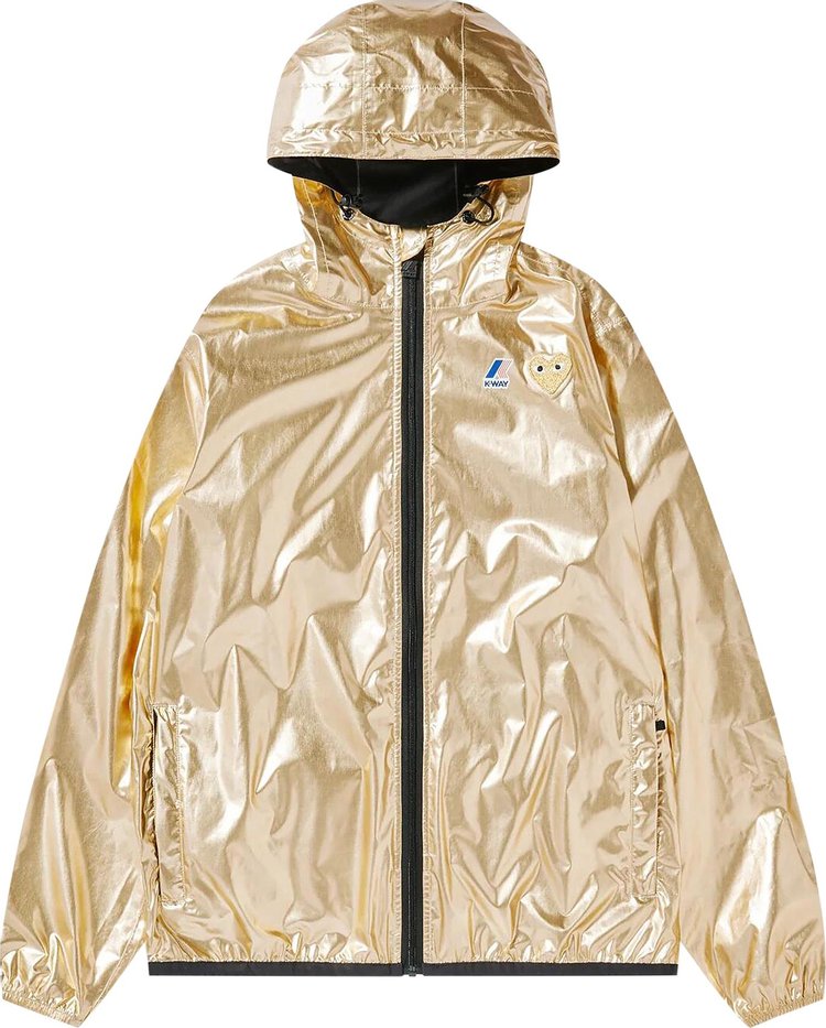 Comme des Garcons PLAY K Way Emblem Jacket Gold