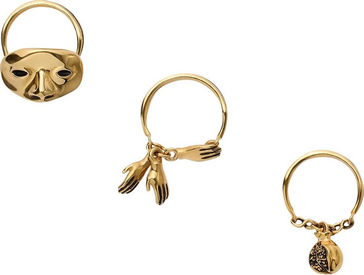 Lemaire Estampe Trio Rings Old Gold