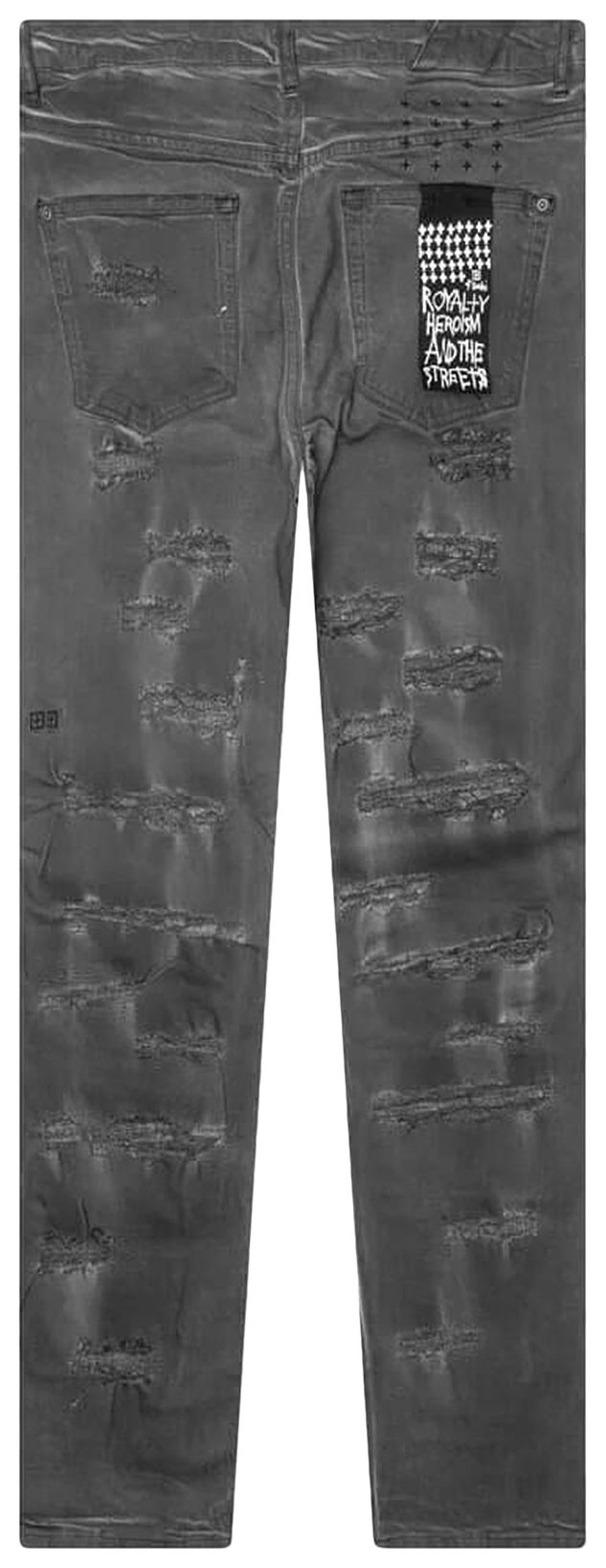 Ksubi Chitch Oil Slick Repair Slim Fit Jeans Jet Black