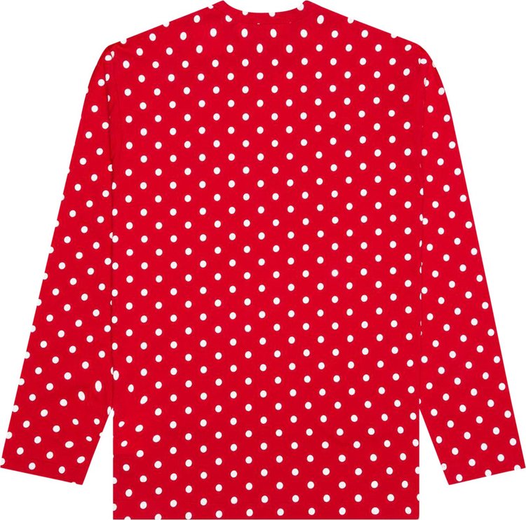 Comme des Garcons Polka Dot Long Sleeve Tee Red