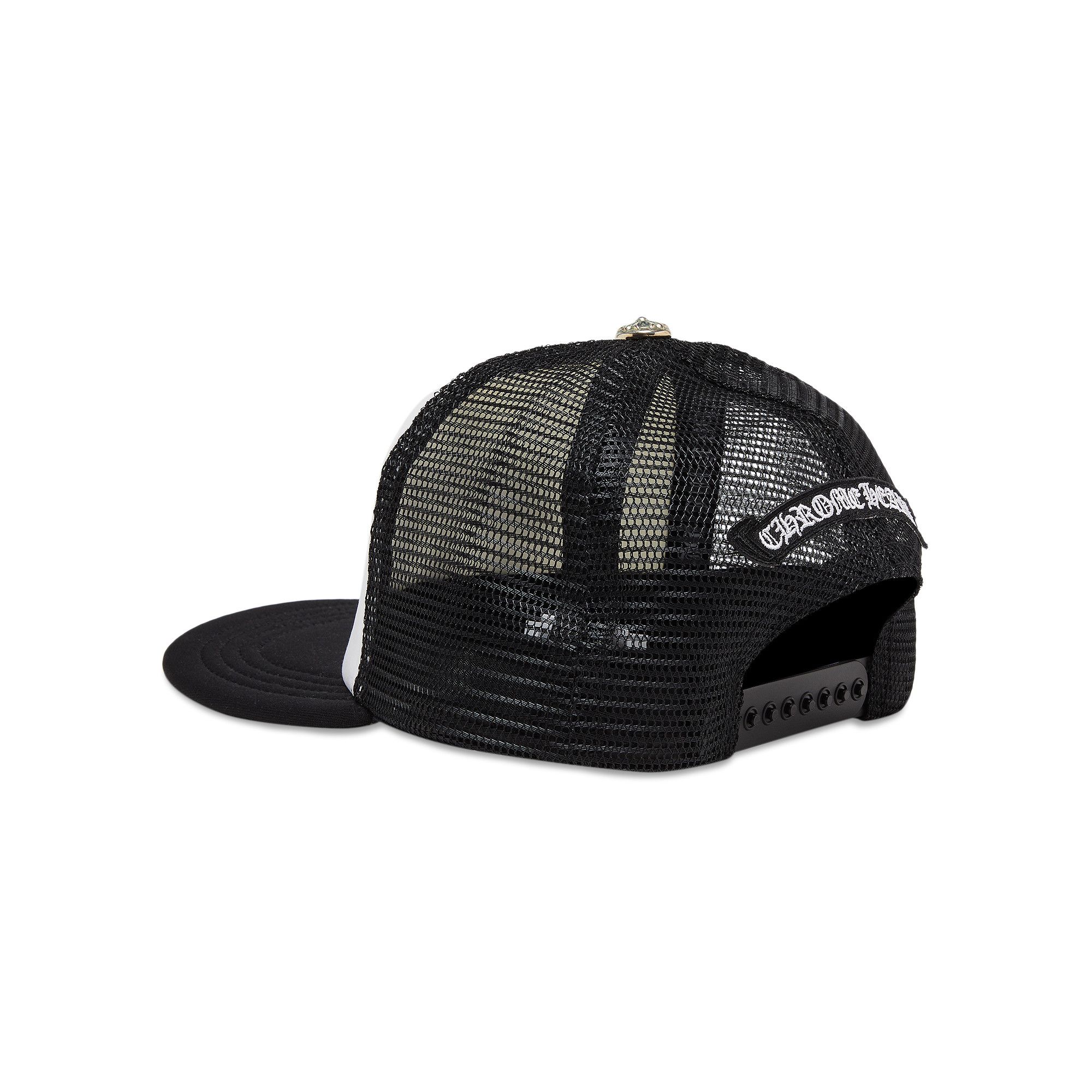 Buy Chrome Hearts Triple Cross Trucker Hat 'Black White