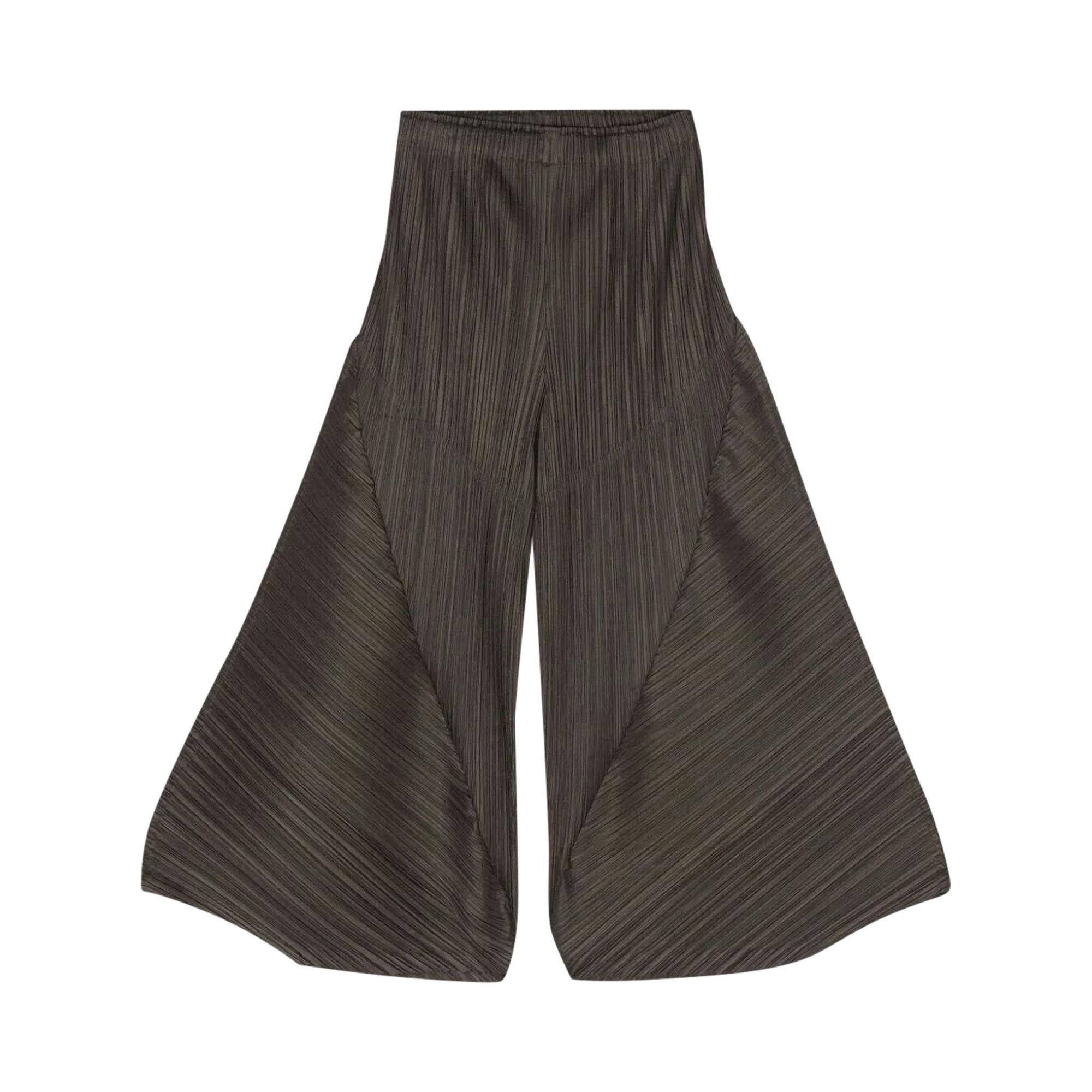 Buy Pleats Please Issey Miyake Thicker Bottoms 2 Pants 'Khaki Buy Pleats Please Issey Miyake Thicker Bottoms 2 Pants 'Khaki