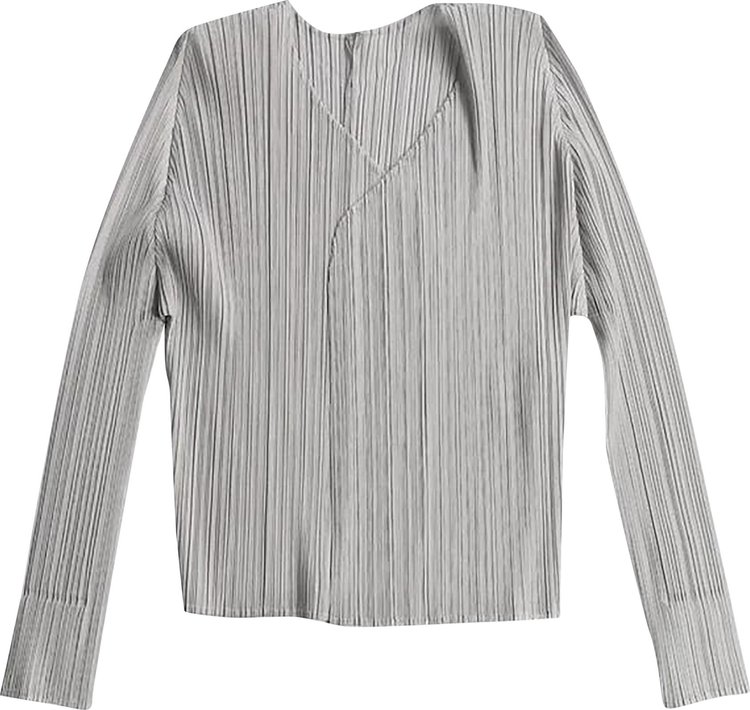 Pleats Please Issey Miyake Basics Cardigan Grey