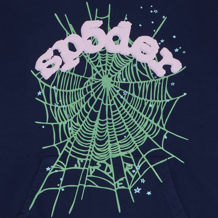 Sp5der OG Web Hoodie Navy