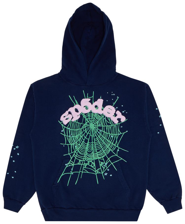 Sp5der OG Web Hoodie Navy