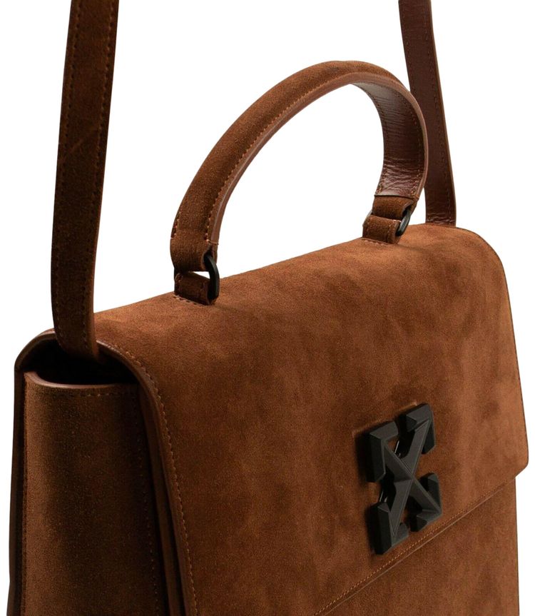 Off White Logo Twist Bag Brown