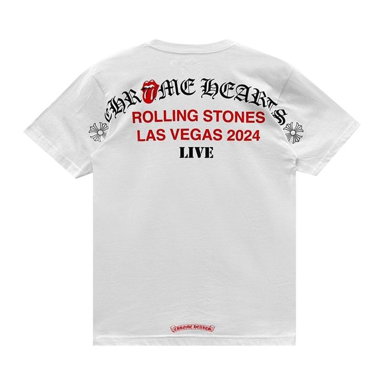 Chrome Hearts Las Vegas Exclusive Rolling Stones Pocket Tee White