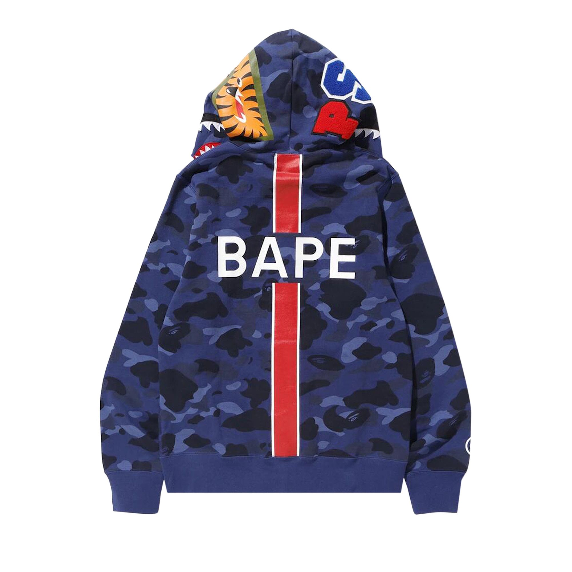 Buy BAPE x PSG Shark Full Zip Hoodie Navy 0039 1FW180319XPSF NAVY GOAT