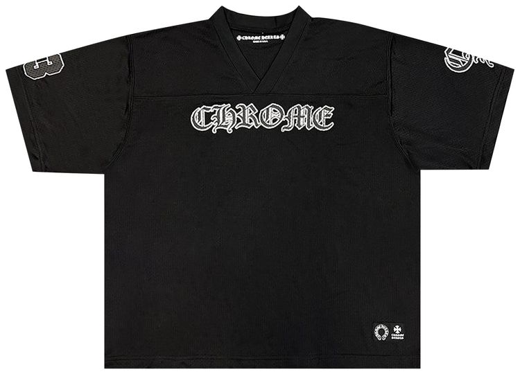 Chrome Hearts Mesh Stadium Football Jersey Black