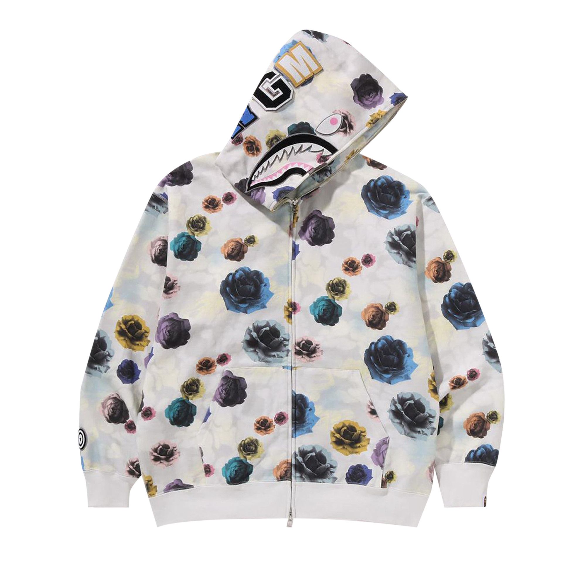 Buy BAPE Floral Camo Shark Relaxed Fit Full Zip Hoodie