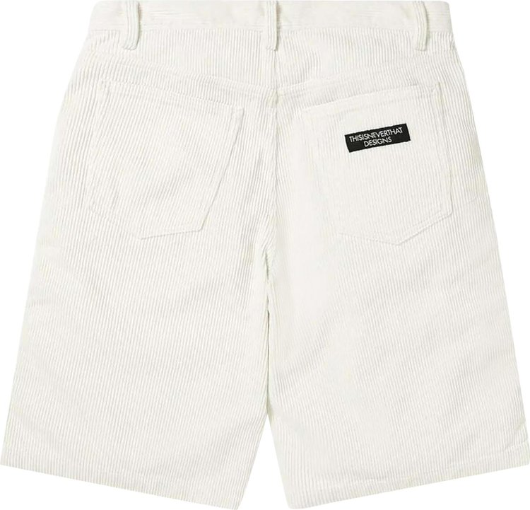 thisisneverthat Overdyed Corduroy Short White