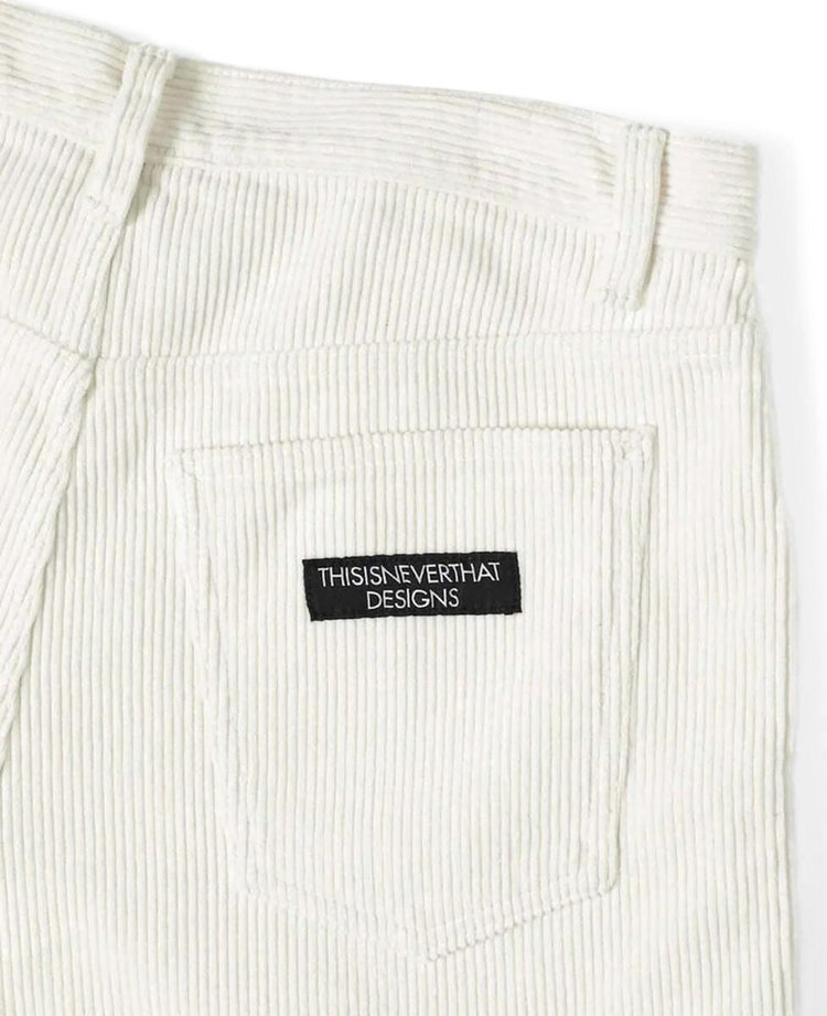 thisisneverthat Overdyed Corduroy Short White