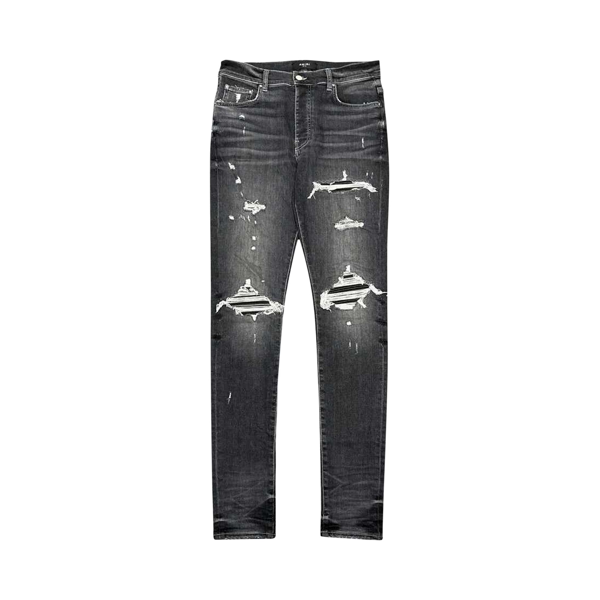 Buy Amiri MX1 Leather Jean 'Storm Grey' - PF23MDS045 516