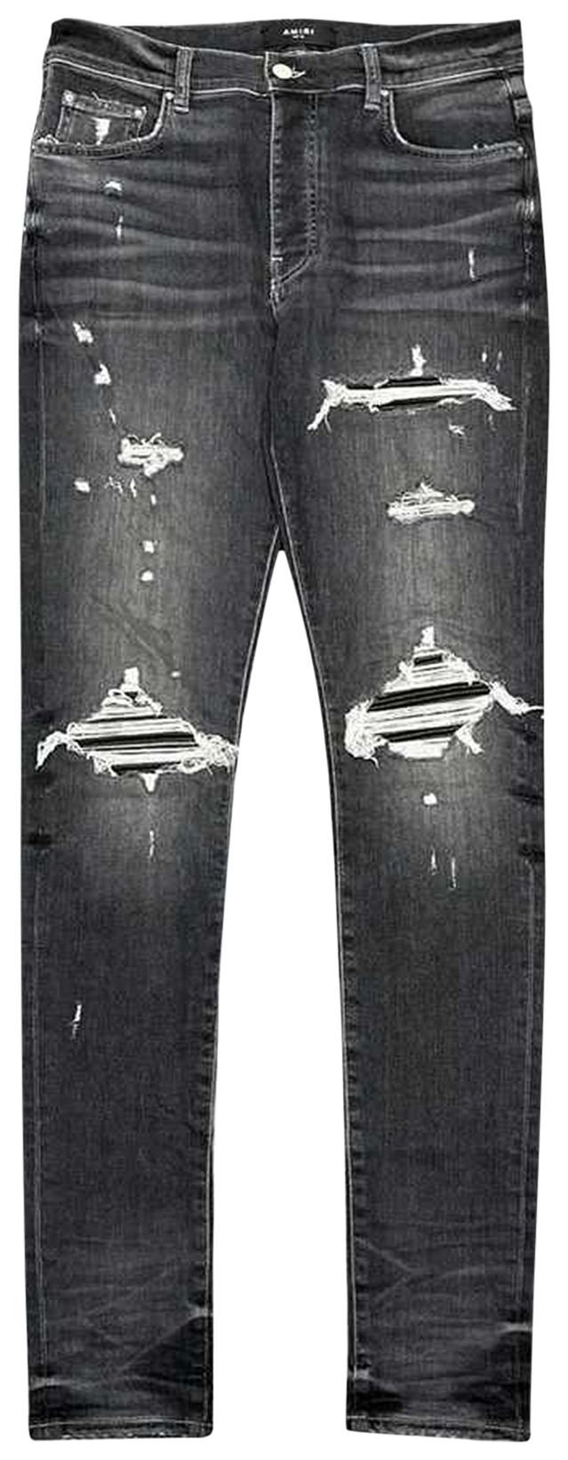 Amiri MX1 Leather Jean Storm Grey